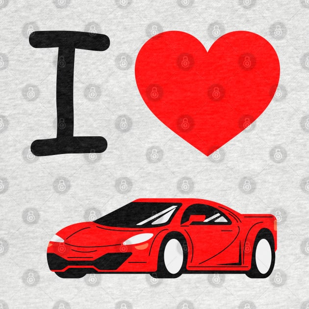 I Heart Red Car by EmoteYourself